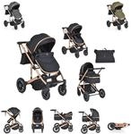 Moni Kombikinderwagen 2 in 1 Thira Babywanne, umbaubar, Sportsitz, Fu&szlig;abdeckung
