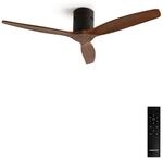 CREATE / WINDCALM M/Deckenventilator ABS Schwarz Dunkelholzfl&uuml;gel-Optik mit