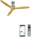 CREATE / WINDSTYLANCE NATURAL WOOD/Deckenventilator Nickel Naturholzfl&uuml;gel mit WLAN,