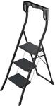 Hailo K77 ComfortLine Klapptritt 3-stufig bis 2,69 m Arbeitsh&ouml;he, Schwarz