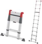 Hailo Master T100 FlexLine Sicherheits-Teleskopleiter - ausziehbare Leiter aus