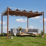 Pergola HWC-L42, Garten Pavillon Terrassen&uuml;berdachung, stabiles...