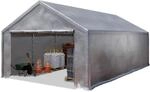 TOOLPORT Lagerzelt 4x8 m Unterstand Zeltgarage PE Plane 350 N grau | Klicksytem...