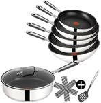 Tefal E30 Jamie Oliver Pfannen-Set Induktion 9 tlg -SET19- Schmorpfanne mit Deckel 25