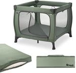 Hauck Sleep N Play SQ Set, Dark Green - Reisebett & Laufstall mit Matratze ab Geburt