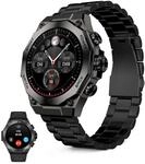 KSIX Titanium Smartwatch f&uuml;r Herren, Sportuhr, Anrufe und Benachrichtigungen,