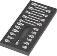 Wera 05150113001 9723 Schaumstoffeinlage, Zyklop B 3/8" Bitnuss Set 1, 22-teilig