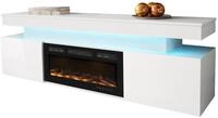 Mirjan24 TV Schrank Serkuzo EF 2D mit Elektrischem Kamin, Praktischer Fernsehschrank,