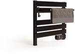 CREATE / WARM Towel Mini 150W / Elektrischer Badheizk&ouml;rper Schwarz mit Regal /