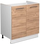 Vicco Sp&uuml;lenunterschrank Fame-Line, Goldkraft Eiche, 80 cm ohne Arbeitsplatte,...