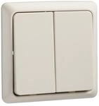 Elso Doppeltaster Einbau 1 A.42 V. Ren, perlwei&szlig;, 506190