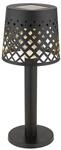 Kleine Outdoor Solar Tischleuchte Schwarz, H&ouml;he 21cm