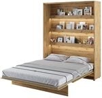 MEBLINI Schrankbett Bed Concept - Wandbett mit Lattenrost - Klappbett mit Schrank -