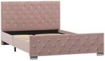 vidaXL Polsterbett Klassisch Bett Doppelbett Stoffbett Ehebett Schlafzimmerbett