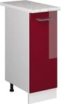 Vicco Apothekerschrank R-Line, Rot Hochglanz, 30 cm, AP Marmor