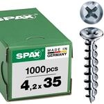 FEX-KS, 4,2 x 35 mm, 1000 St&uuml;ck, Spezialgewinde, Senkkopf, Kreuzschlitz H2,