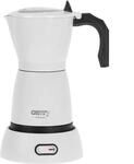 CAMRY - Elektrische Kaffeemaschine Wei&szlig; 300 ml - Espressokocher f&uuml;r 6