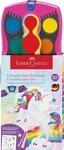 Faber-Castell 125002 - Wasserfarbkasten Connector Einhorn Edition mit 12 Farben inkl.