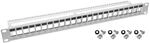 HMF 66445-07 UTP Keystone-Patchpanel f&uuml;r Serverschrank | 19 Zoll | 1 HE | 24...