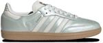 adidas Samba OG Damen-Sneaker, Gr&uuml;n, Metallic-Silber, 7.5 US
