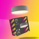 tint Smarte LED-Deckenleuchte Malea taupe &ndash; Steuerbar per Alexa,...