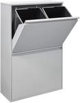 ARREGUI Basic CR602-B M&uuml;lltrennsystem aus Stahl | 4 F&auml;cher M&uuml;lleimer f&uuml;r die