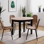 Finori UNVOLLST&Auml;NDIG 003607 Auszugstisch COBURG 100 Artisan Oak Nb. / schwarz,