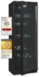 Exquisit GKS350-1-GT-280D Glast&uuml;rk&uuml;hlschrank Schwarz, 320L mit Umluft