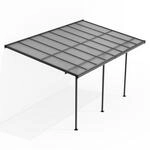 Juskys Terrassen&uuml;berdachung Borneo 5x3 m &mdash; Sonnenschutz aus Aluminium mit grauen