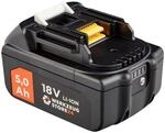 Werkzeugstore24 WS24 Ersatzakku 18V 5Ah - wiederaufladbar - mit LED-Ladestandsaneige