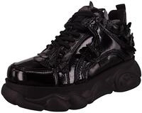 Buffalo Damen Low Sneaker CLD Corin Butterflies Schwarz Synthetik in Lack -...