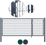 Home Deluxe - Doppelfl&uuml;gel Gartentor ADITUS - Anthrazit, 100 x 350 cm - inkl....