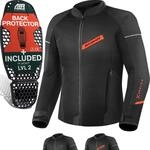 SHIMA X-MESH Motorrad Jacke Herren mit Protektoren AIRFORCE R&uuml;ckenprotektor