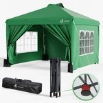 VOUNOT&reg; Pavillon 3x3m Wasserdicht Stabil Winterfest, Pop Up Faltpavillon mit 4