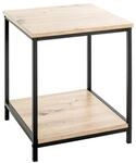HAKU Beistelltisch Eiche hell schwarz MDF Metall Couchtisch klein - Ma&szlig;e: B 40 x H