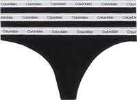 Calvin Klein Damen 3er Pack Strings Thong Unterw&auml;sche, Schwarz (Black/Black/Black),