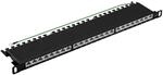 Patchpanel 19 Zoll Patchfeld 24 Port Cat.6a Verteilerfeld RJ45 Module 19 Zoll