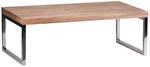 Wohnling Couchtisch Guna Massiv-Holz Akazie 120 cm breit Wohnzimmer-Tisch Design