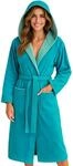 Morgenstern Bademantel Damen mit Kapuze 100% Baumwolle Frottee OEKO-TEX&reg;
