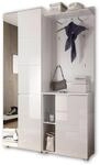 Stella Trading SPICE Flurgarderoben Set in Hochglanz Wei&szlig; - Stylishe