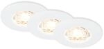 BRILONER &ndash; 3er Set LED Einbaustrahler 230V, LED Strahler Badezimmer IP44,