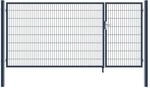 Home Deluxe - Doppelfl&uuml;gel Gartentor ADITUS - Anthrazit, 160 x 350 cm - inkl....