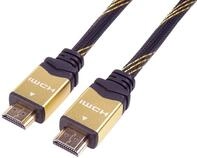 PremiumCord Gold 4K High Speed ​​HDMI + Ethernet Kabel 1 m, Kompatibel mit Video