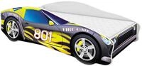 ACMA Autobett 140x70 cm mit Matratze und Lattenrost - Kinderbett Auto Modell 6 f&uuml;r