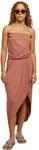 Urban Classics Damen Kleid Ladies Viscose Bandeau Dress Terracotta XXL
