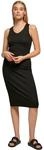 Urban Classics Damen Women's Midi Sleeveless Rib Dress Kleid, Schwarz, S EU
