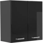 Vicco H&auml;ngeschrank R-Line, Schwarz Hochglanz, 60 cm, zur freien Kombination