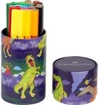 Faber-Castell - Filzstifte Set Connector Dino, 20 Farben Metallbox | Auswaschbare