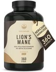 Lions Mane - 360 Kapseln - 2000mg pro Tag - 30:1 Extrakt (60000mg