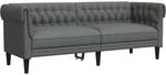 vidaXL Chesterfield Sofa, Polstersofa 3-Sitzer mit St&uuml;tzbeinen, Loungesofa
